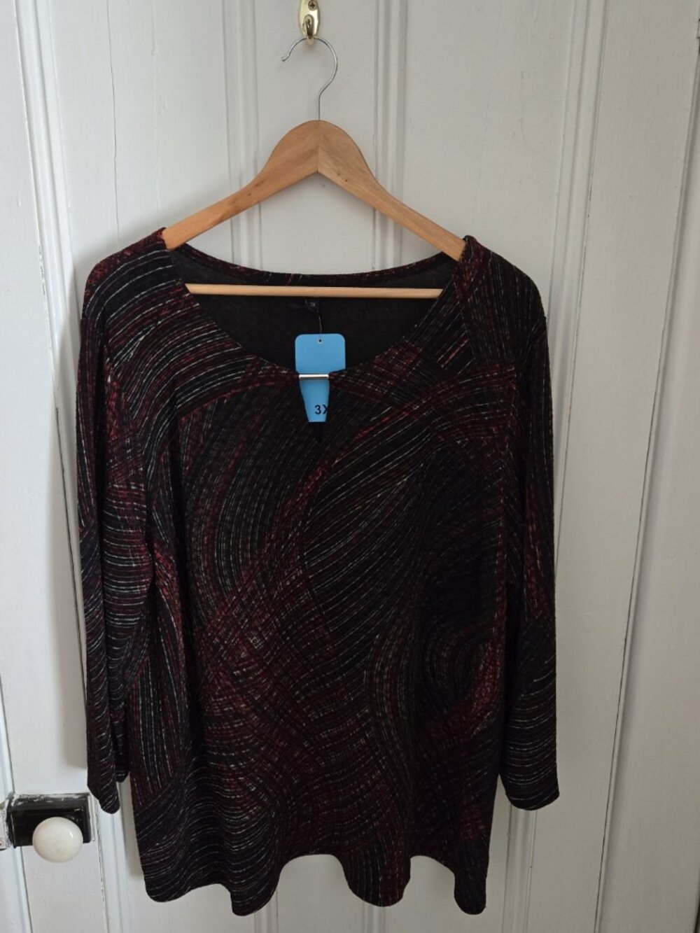 NWT Mario Serrani 3X 3/4 Sleeved Blouse (25.25" PTP)